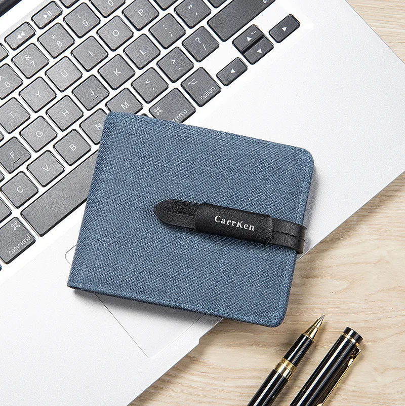 

2022 Men Wallets Small Money Purses Wallets New Design Drawstring Canvas Wallet Men Thin Wallet with Coin Bag Wallet