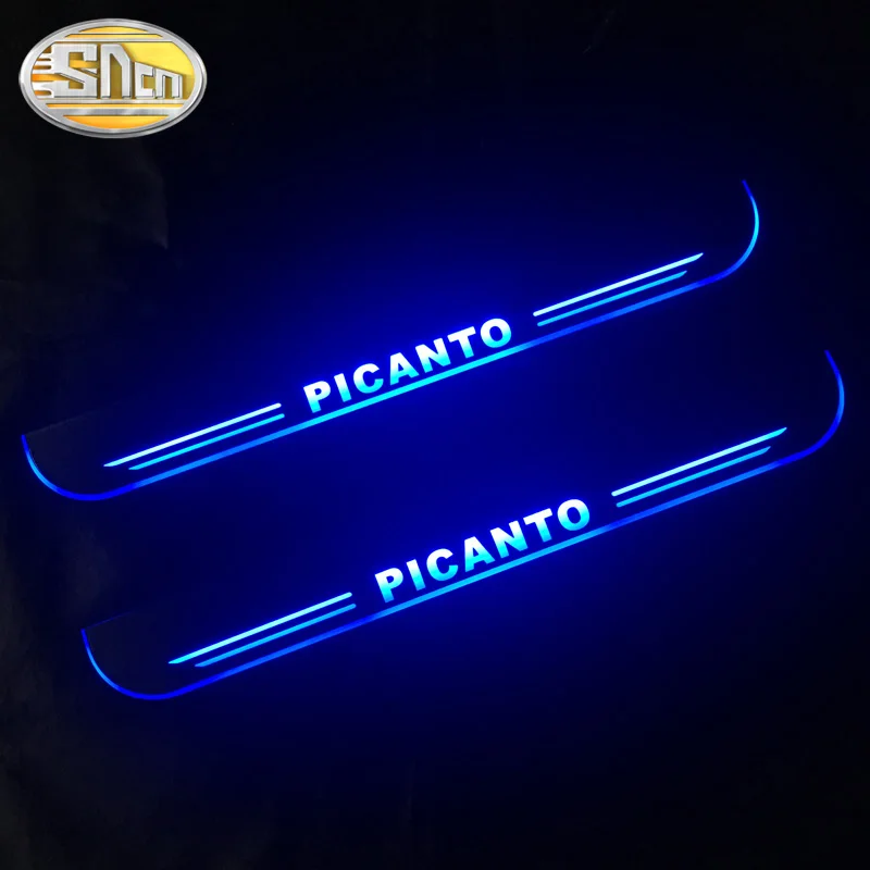 SNCN Автомобильный светодиодный дверной порог для Kia Picanto 2008 2017 2018 ультра тонкий