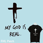 Нашивки христианский Иисус крест мой бог-реальный для одежды нашивка сделай сам Переводные термопереводные наклейки аппликация на футболку
