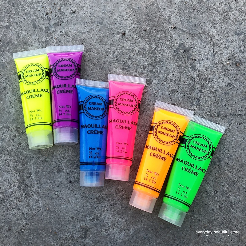 Краска для лица 6 цветов УФ-блеск тела светящаяся краска s макияж искусство