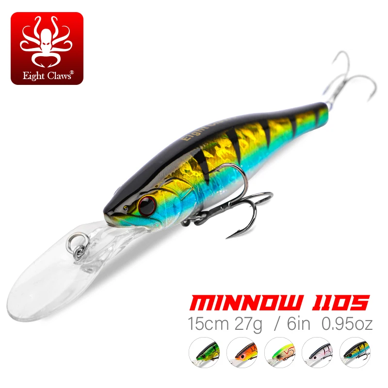 8 когтей 150F Плавающий Гольян пластиковая жесткая рыболовная приманка Джеркбейт