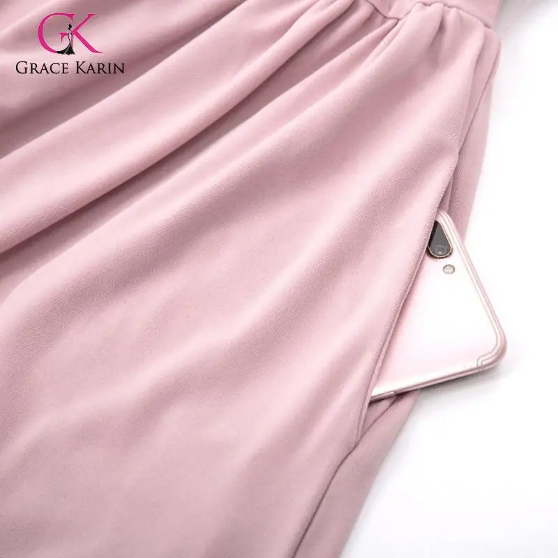 Женское винтажное платье миди Grace Karin однотонное плиссированное А-силуэта