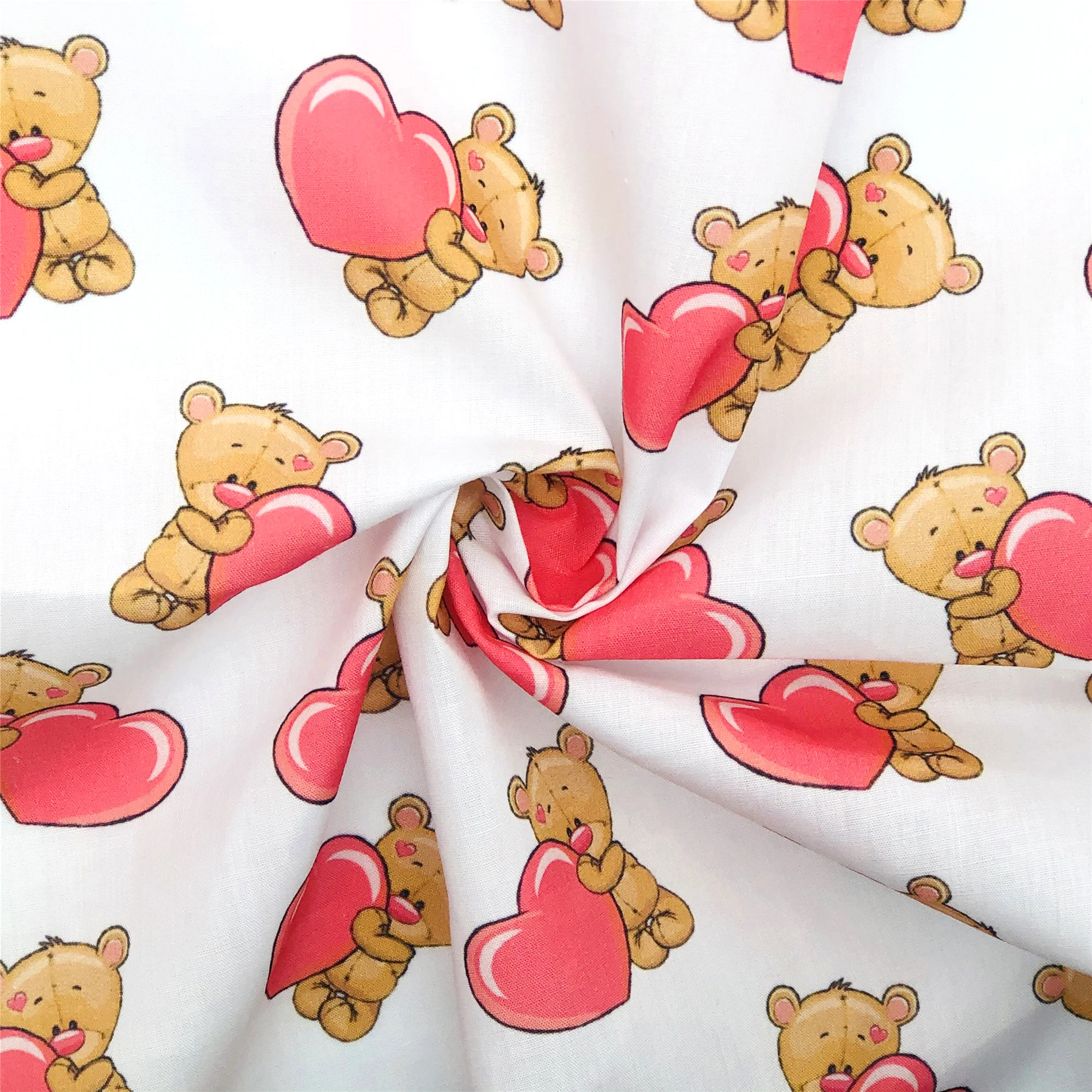 Ёж медведь слон сердце любовь полиэстер хлопок Материал Ткань Лоскутная ткань