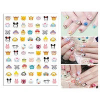 cute childrens nail stickers disney mickey winnie pooh doll toys manicure accessories girls students cartoon decoration decals