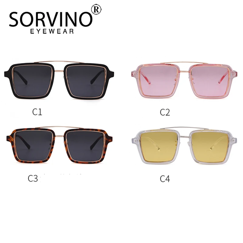 Женские и мужские солнцезащитные очки SORVINO квадратные большого размера в стиле