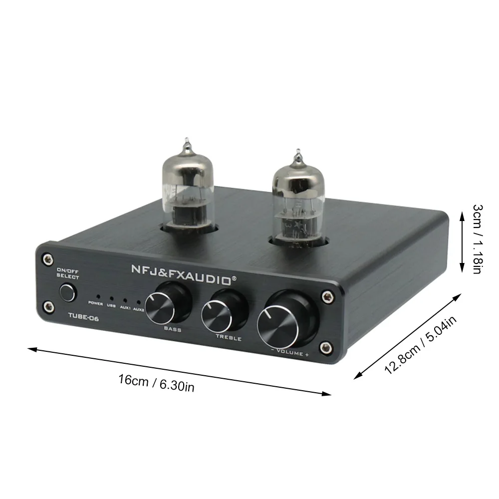 FX AUDIO домашний аудио трубки Предварительный усилитель Вход PC USB AUX Бас & колебание