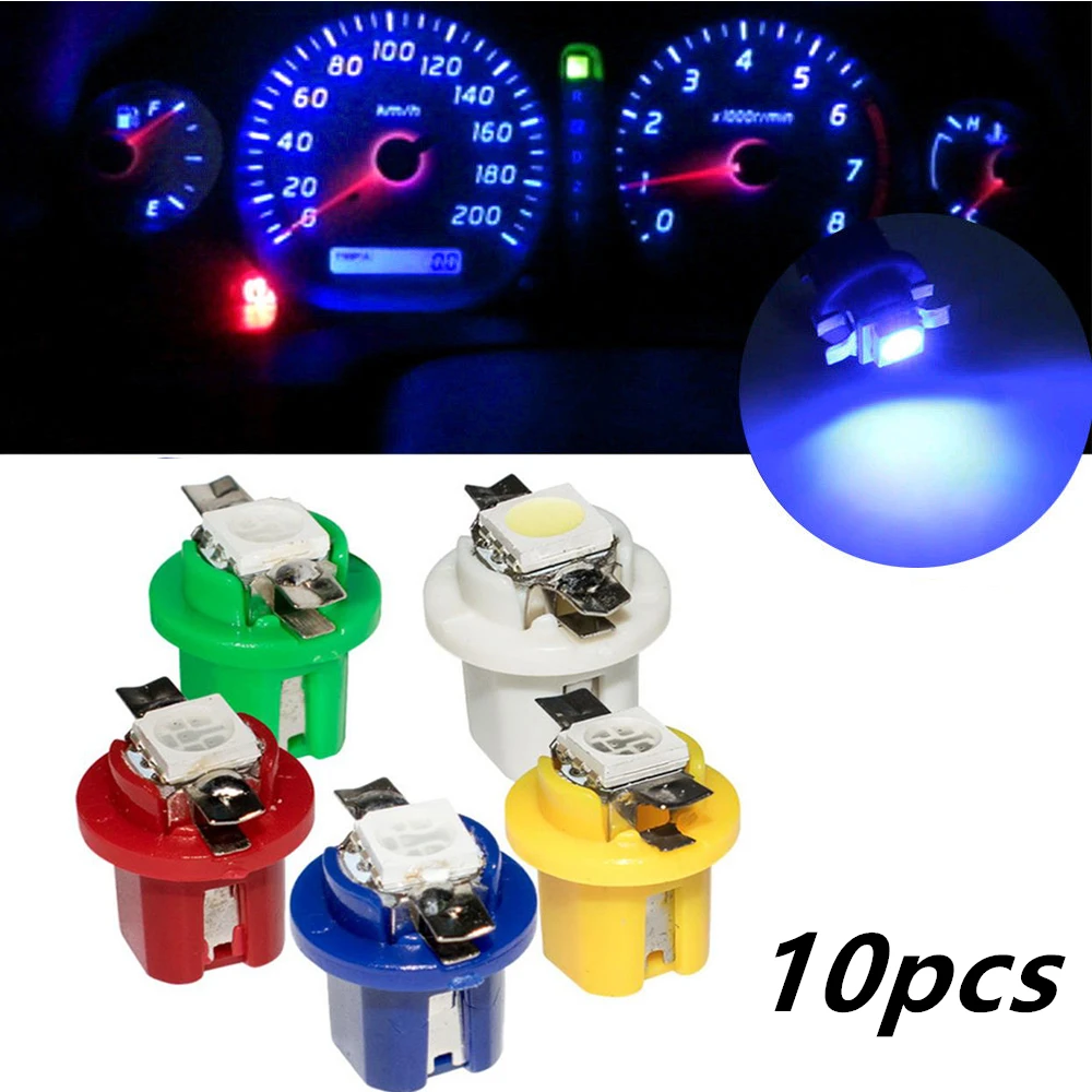 

Светодиодсветодиодный лампа для приборной панели T5 B8.5D 5050 1SMD, 10 шт.
