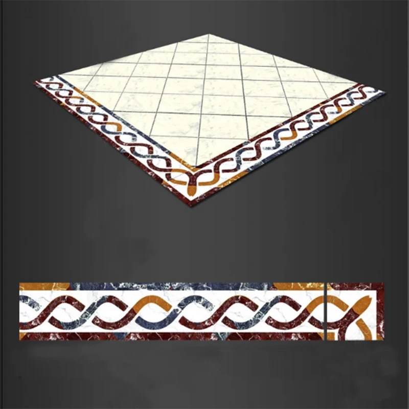 Самоклеящаяся ПВХ настенная бумага с рисунком мозаики цветок линия талии