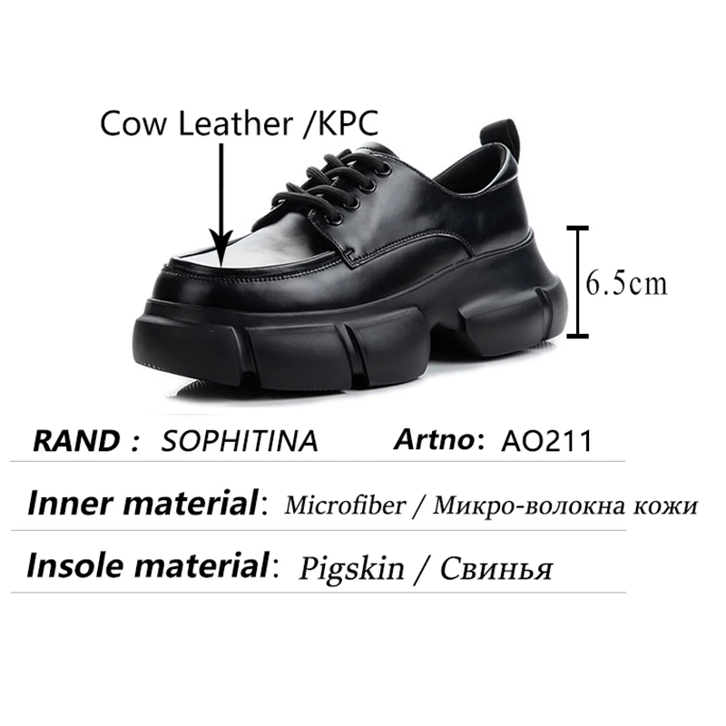 

SOPHITINA Daily Flats Female Lightweight Casual Platform Square Toe Shoes Comfortable Cross Lace-Up Deep Mouth Women Shoes AO211