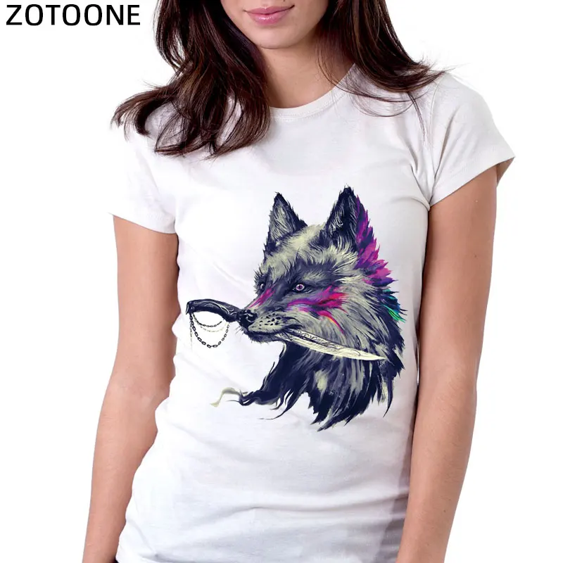 ZOTOONE, милые животные, железные передачи, одежда, волк, панда, собака, патч, наклейка, сделай сам, дети, термо, передача тепла, футболка с принтом G
