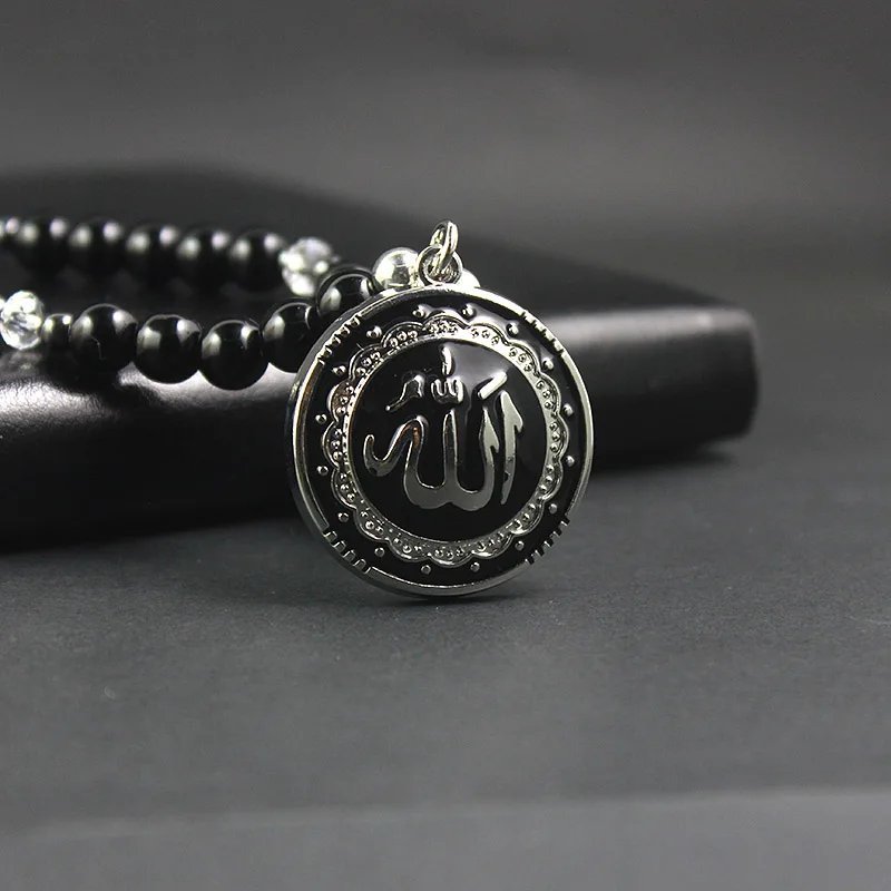 8 мм круглые бусины черный естественный цвет с изысканным кулоном ювелирные