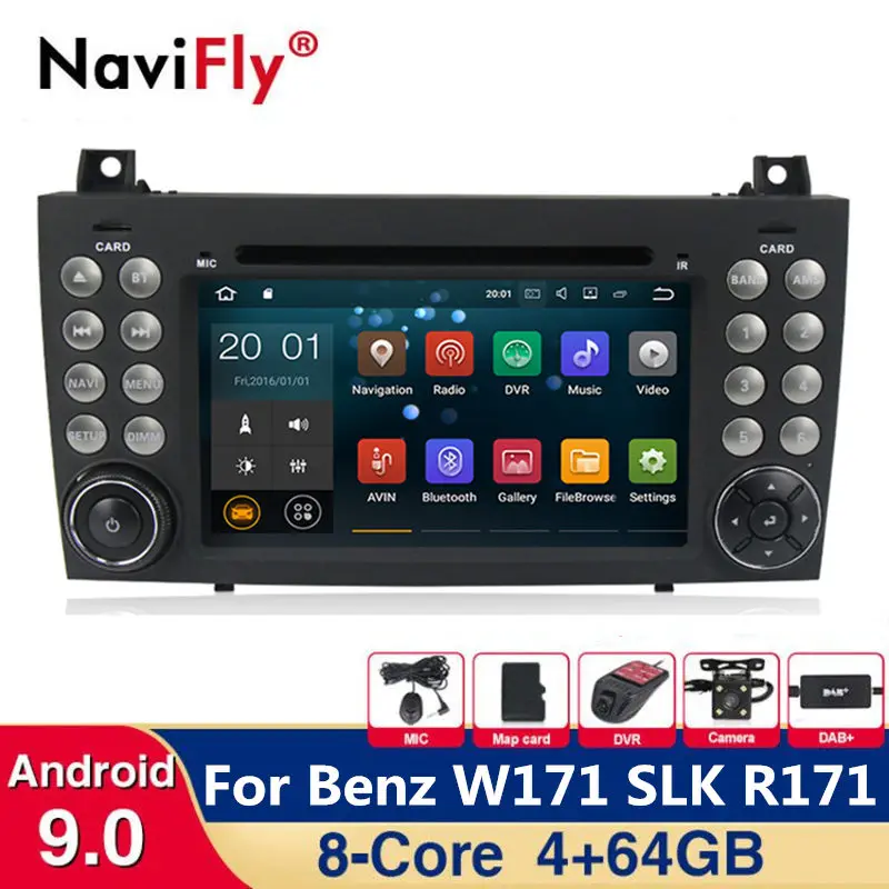 2din 8 ядерный Android 9 0 Автомобиль Радио dvd плеер gps навигации для Benz SLK R171 W171 SLK200 2004 2005