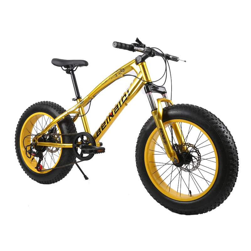 Verkaufen 20 Zoll Fahrrad Fett Kinder Kid Fett Reifen Mountainbike Strand Cruiser Fahrrad Hohe Qualität Carbon Stahl Disc Bremse Große Rad MTB