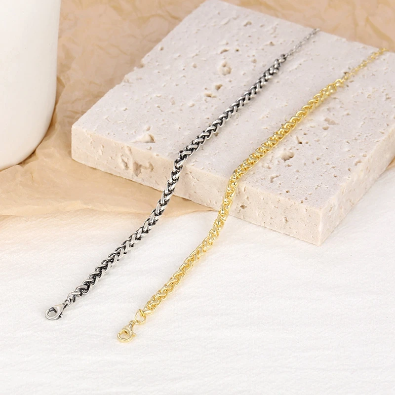 

Женский браслет-цепочка из серебра 925 пробы Morivovog, винтажный минималистичный стиль, массивные ювелирные украшения