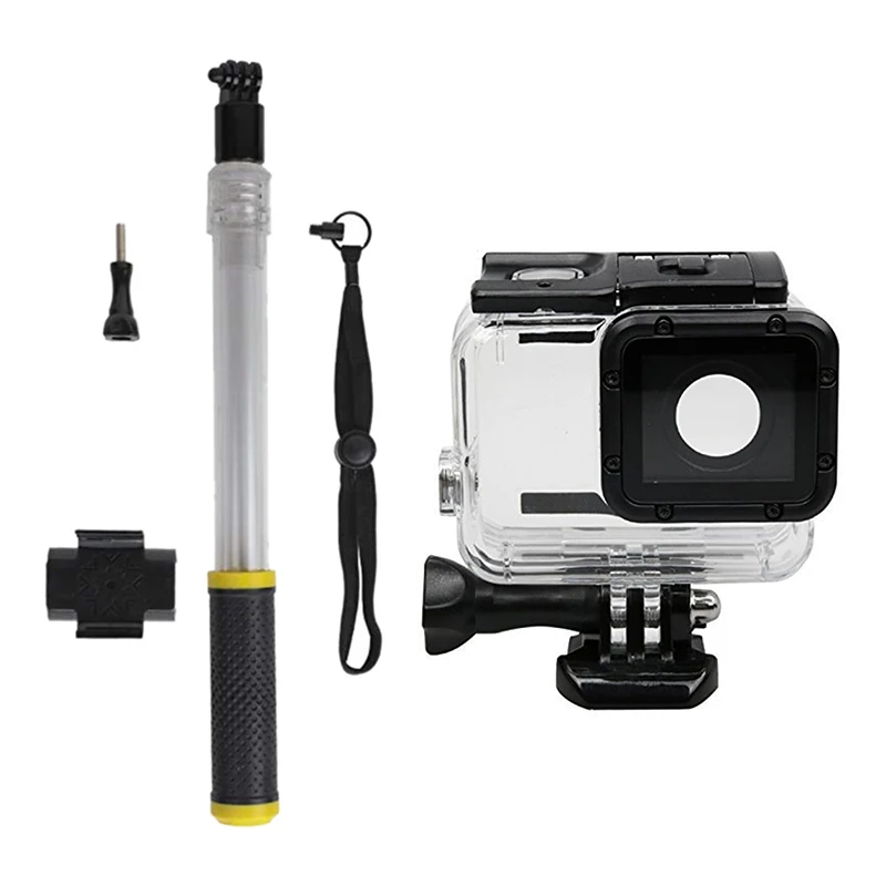 Прозрачный выдвижной плавучий монопод для селфи Gopro 7 6 5 4 3 + стержень дайвинга SJCAM