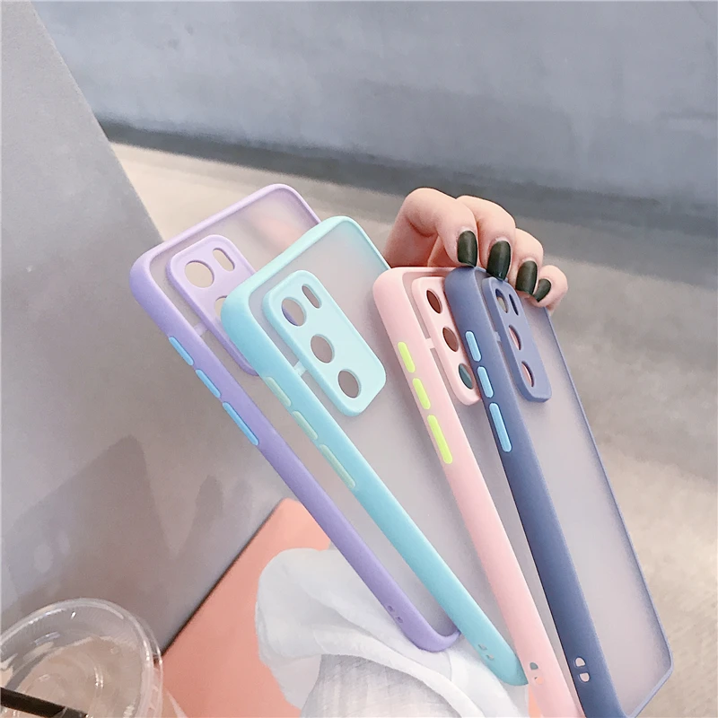 

Matte Translucent Shockproof Cover For Huawei Nova 8 SE Nova 8 Pro Nova 7 SE Nova 7 Pro Nova 6 SE Honor 30 Pro Hybrid Hard Case