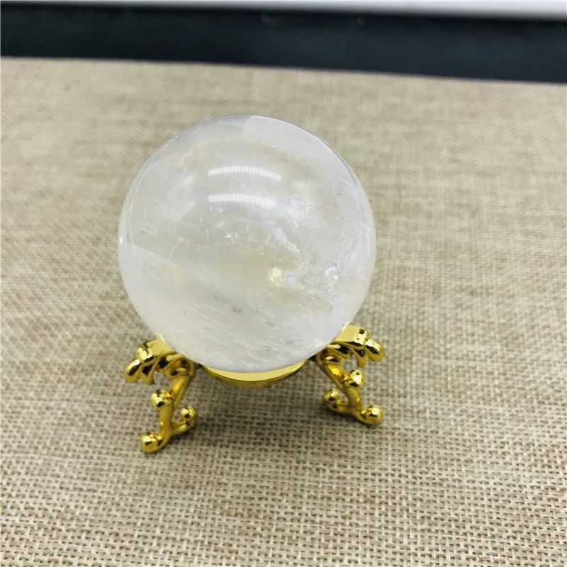 

Натуральный кристаллический белый прозрачный хрустальный шар, хрустальный шар, лечебный драгоценный камень, домашний декор + кронштейн