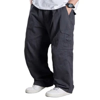 plus size cargo pants men casual straight loose baggy hiphip harem pants wide leg elasitc waist trousers streetwear male clothes