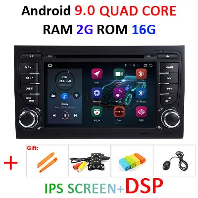 DSP ips 4G+ 64G 8 core 2 din Android 9,0 Автомобильный мультимедийный dvd-плеер gps Авторадио для Audi A4 S4 RS4 8E 8F B9 B7 B6 Автомагнитола obd2 - Цвет: 2G 16G IPS DSP
