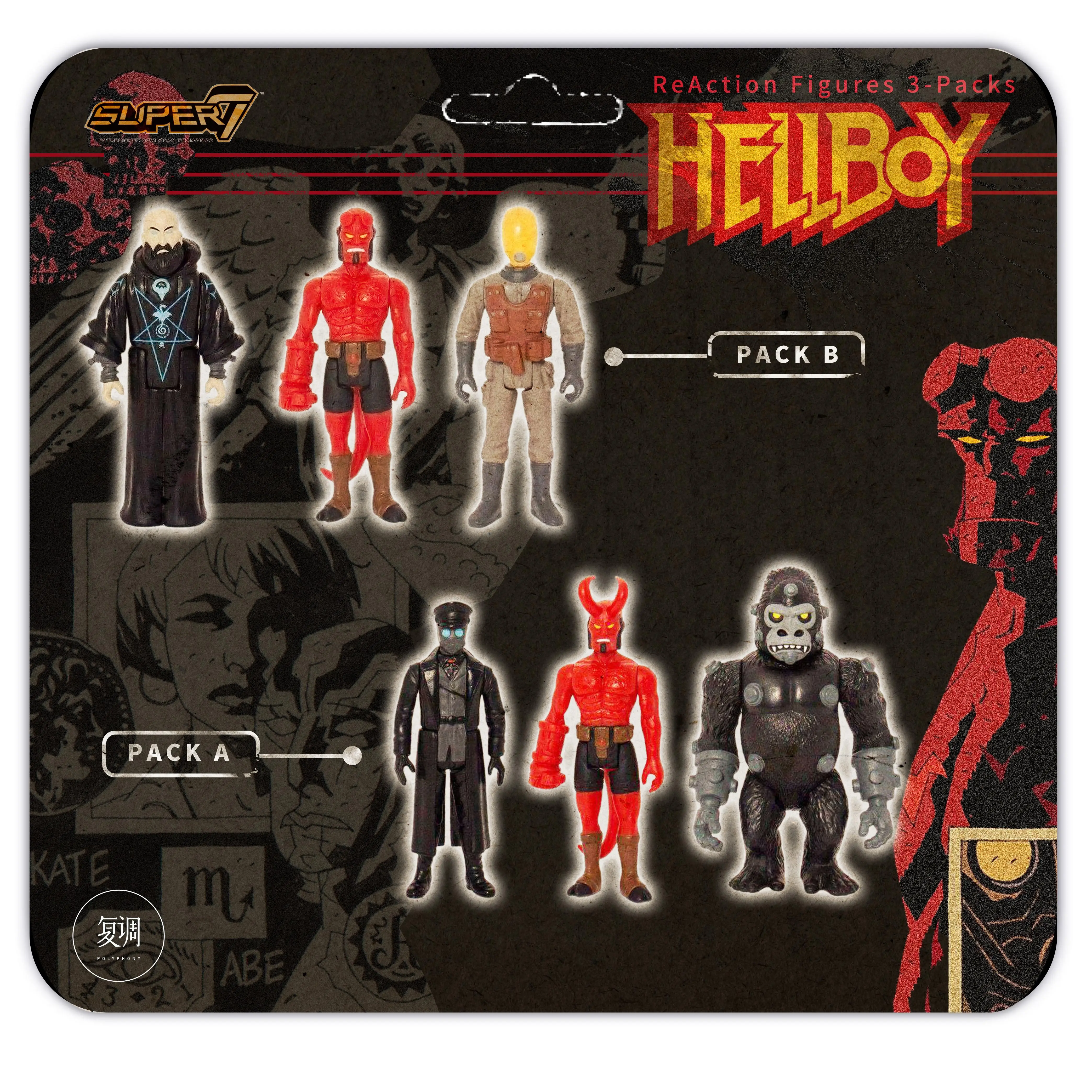 

Hellboys Karl Kroenen Kriegaffe Rasputin Vintage Card and Joints Movable 3.75-inches Action Figure Model Limited Collection