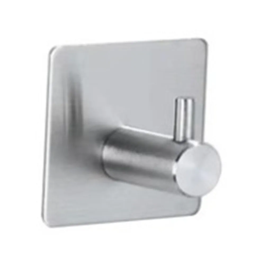 

2PCS 304 Stainless Steel Metal Punch-free Hook Sticky Self Adhesiv Wall Hanger Bathroom Towel Metal Kitchen Hook Coat Hat Hook