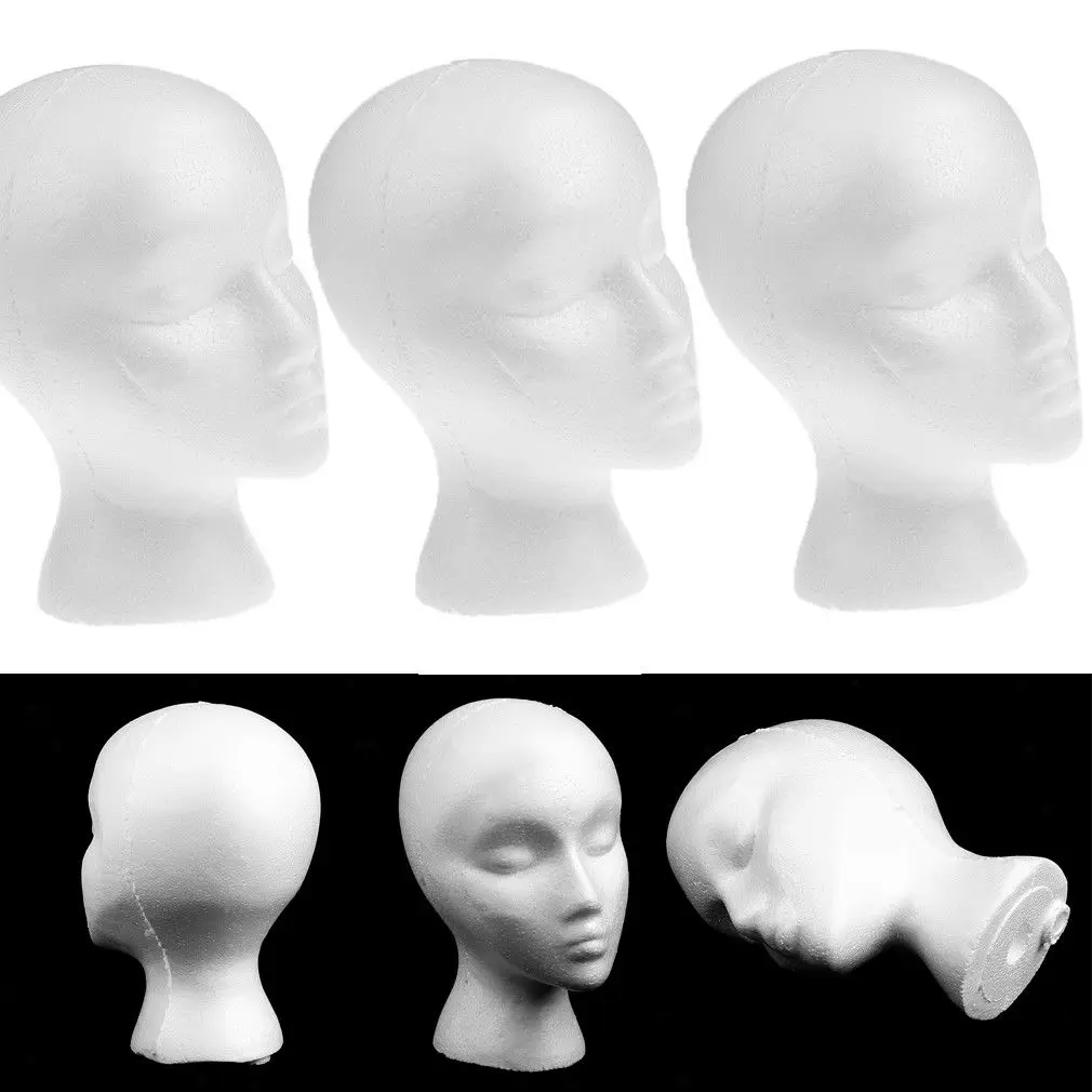 Белая голова манекен для женщин модель головы из пенополистирола с отклонением