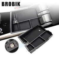 brobik car interior decoration console armrest container storage box refit accessories styling for 21 volkswagen touron and x