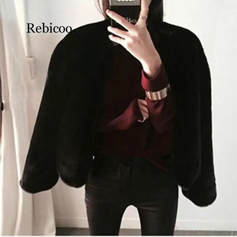 

Faux Fur Coat Autumn Winter Women 2019 Fashion Casual Warm Slim Short Faux Fox Fur Winter Coat Women Fur Jacket Plus size