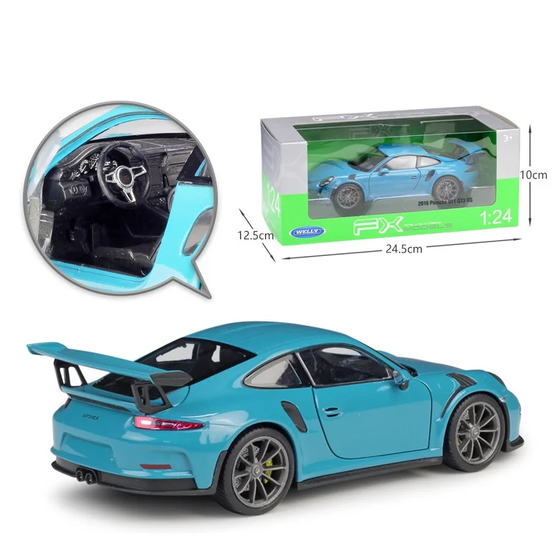 1:24 Welly Porsche 911 GT3 RS литая модель автомобиля