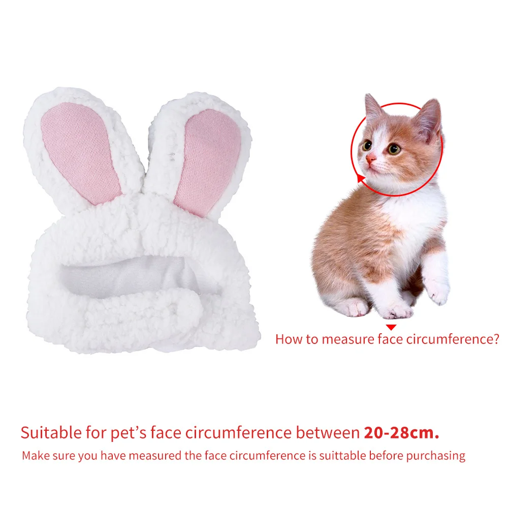 Забавный милый костюм для домашних животных шапка с кроликом и ушками теплая