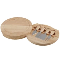 wooden cheese tools with cutting board multi function slicer kitchen tool set
