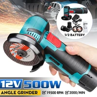 12v 500w brushless angle grinder mini cordless angle grinder polishing machine with two batteries diamond cutting power tools