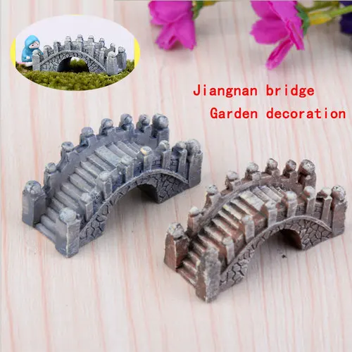 Микро-ландшафтное украшение из смолы в дворцовом стиле jiangnan маленькая моста