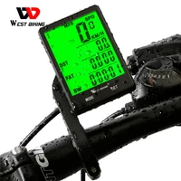 WEST BIKING 2 8  Large Screen Bicycle Computer Wireless Wired Bike Computer Waterproof Speedometer Odometer Cycling Stopwatch