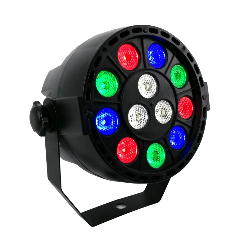 

SHEHDS LED Flat Par 12x3W RGBW Lighting Professional LED Stage Lights Effect DMX512 Master-Slave DJ Disco Party