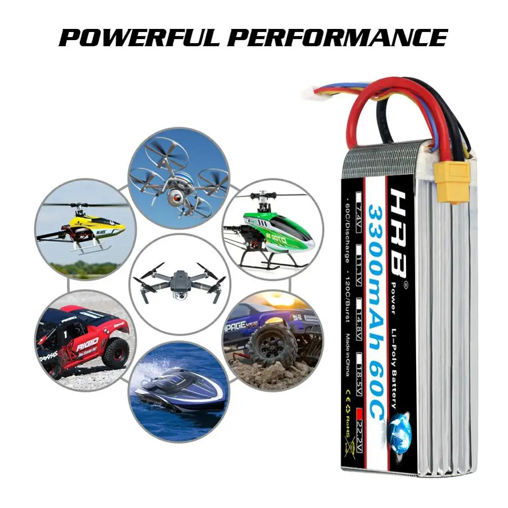 Аккумулятор HRB Lipo 3S аккумулятор для квадрокоптера вертолета 6S 3300 мАч 7 4 В 11 1 14 8 в 18