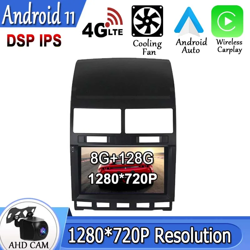 Android 11 для Volkswagen Touareg I 1 GP 2002 - 2010 GPS автомобильный радиоплеер навигация