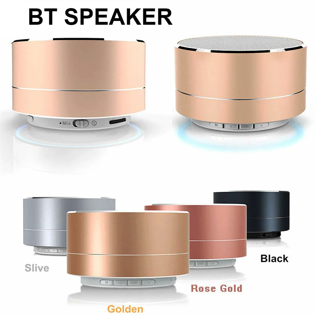 

Portable Audio Led Mnin Bluetooth Speakers Portable Speakers Subwoofer MP3 FT Wireless Speaker Metal Case Home Theater