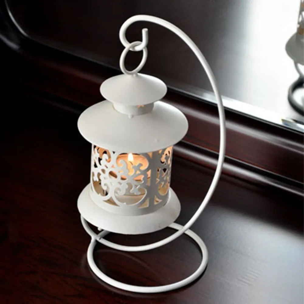 1 шт. подсвечник Винтажный стиль ковкое железо металл лампы полые в форме сердца