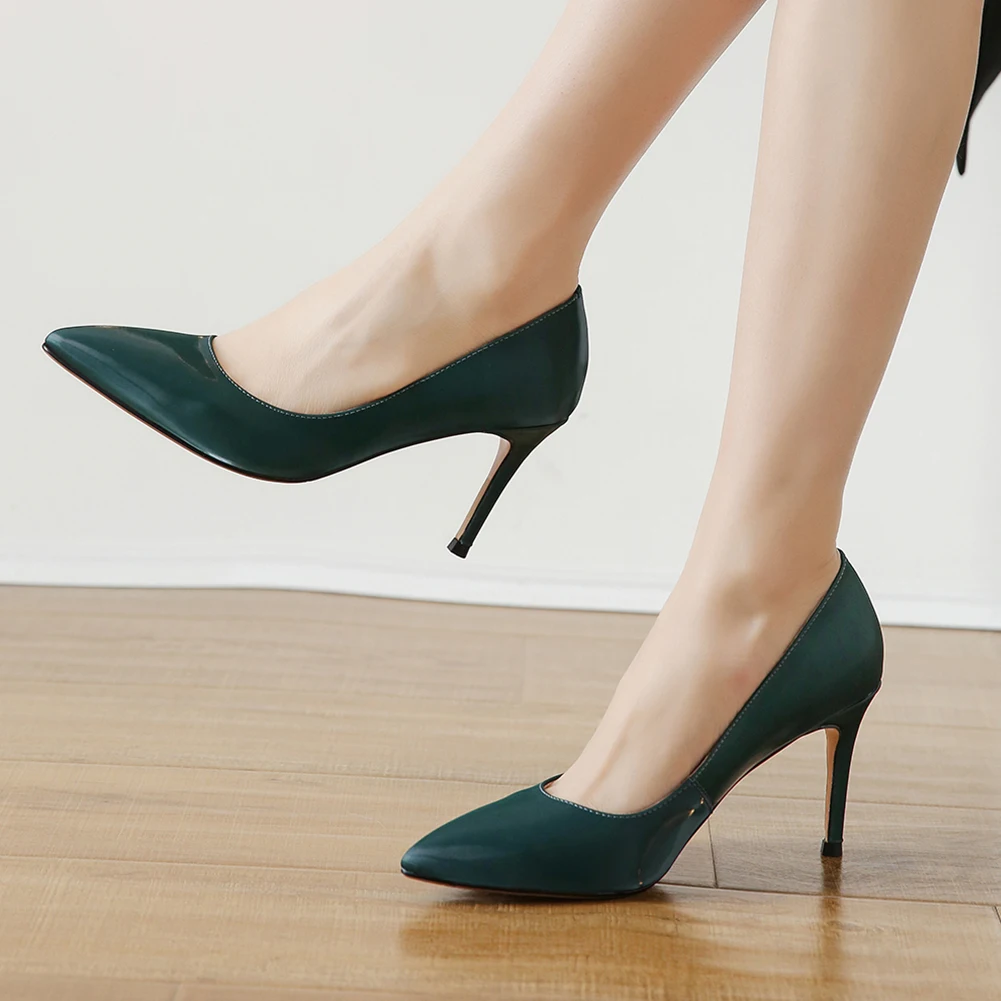 

JOUIR TALONS Dropship Genuine Leather Women Sandals Thin Heels Pointed Toe Pumps Spring/Autumn Sexy Party Women Shoes