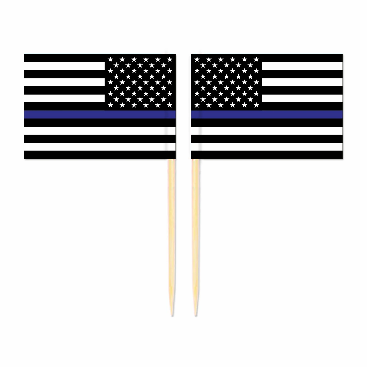 

America Police Toothpick Flag United States 3.5X2.5CM Cake Topper Party Cupcake Wedding Lovely Baking Dessert Decorations