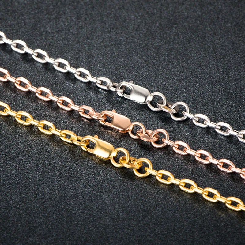 Ожерелье унисекс из натурального 18-каратного золота цепочка с подвеской