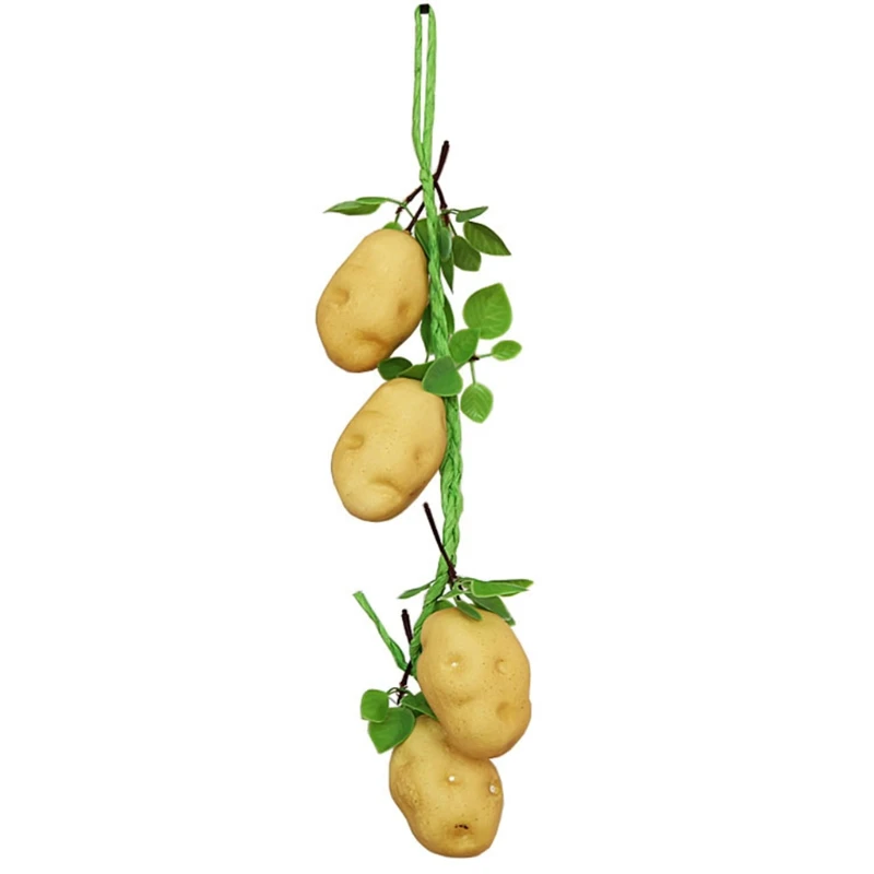 

GXMA Artificial Simulation Vegetable Potatoes String Fake Vegetables Lifelike Decorative for Restaurant Hotel Home Garden