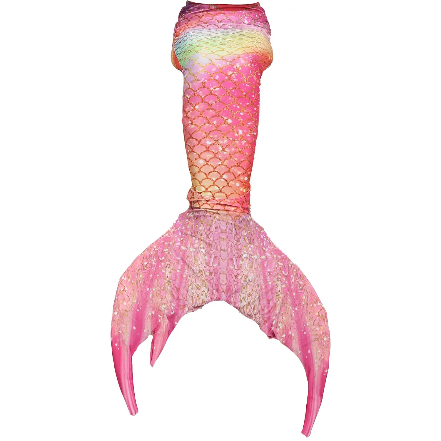 Детский костюм Русалочки с юбкой принцессы, розовым хвостом и косплеем для плавания в SPA.