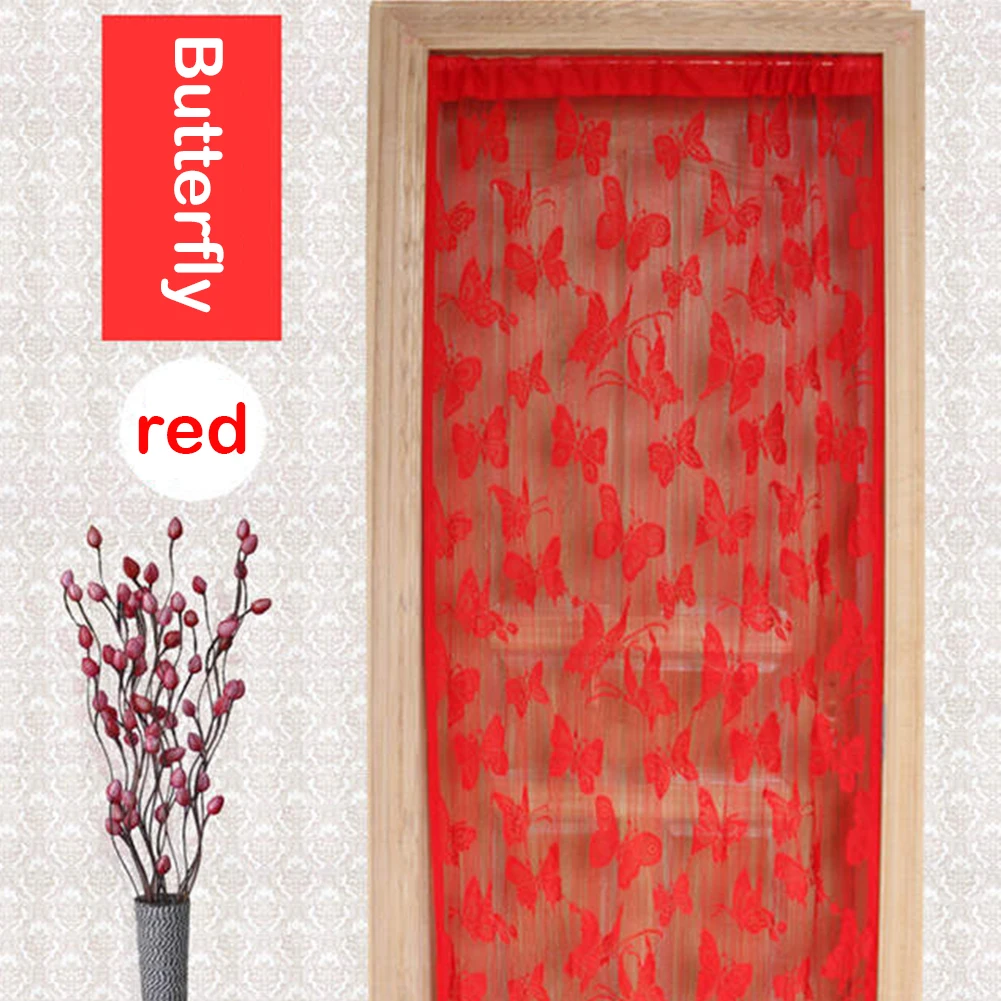 Разноцветные нитки занавески с бабочками для спальни/гостиной кухни дверные