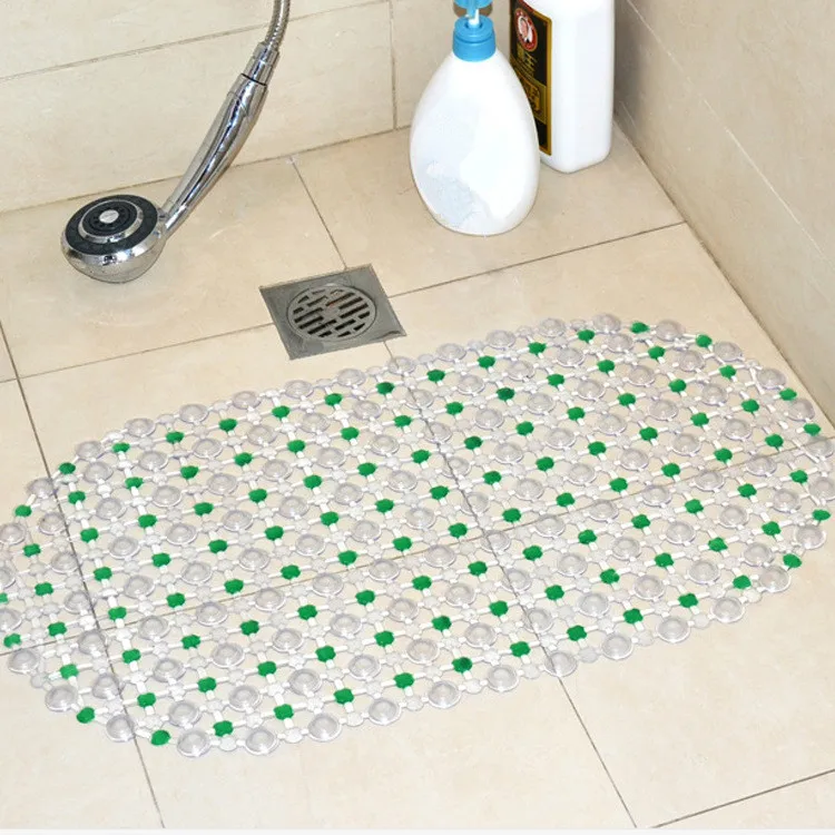 green 1pcs 37*67 см нескользящий коврик для ванной комнаты безопасный коврик для ванной комнаты пластиковый красочный точечный Массажный коврик из бисера коврик для ванной комнаты коврик для ванной - Цвет: green 1pcs