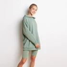 Худи женское MINAKU: Casual Collection цвет оливковый