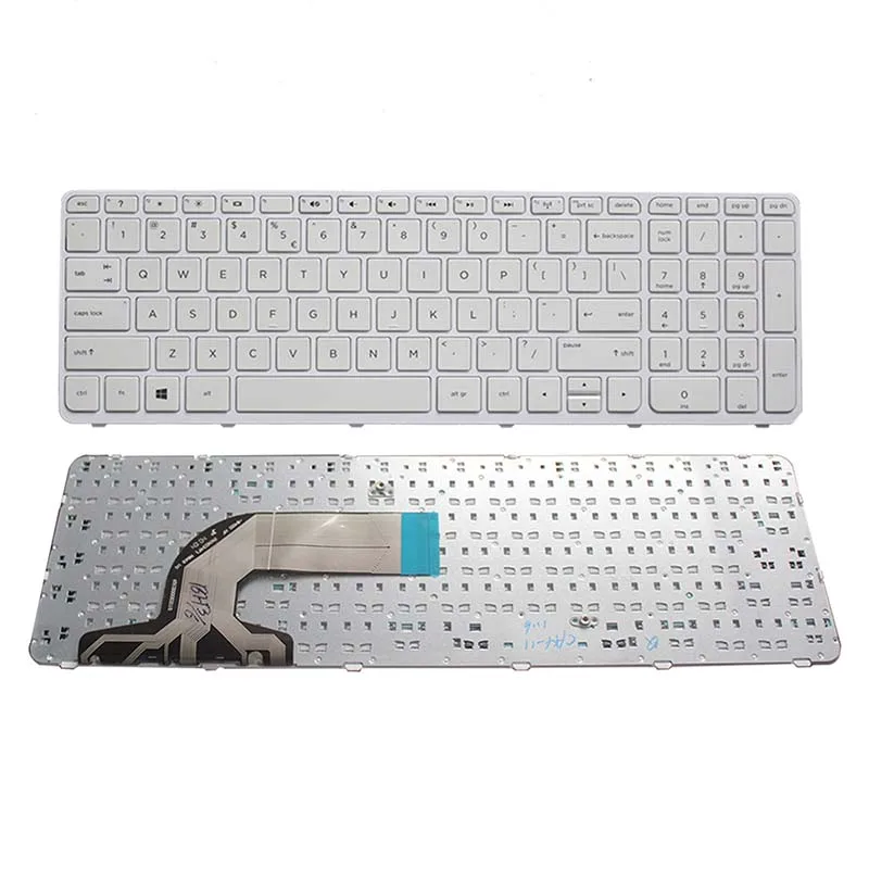 Клавиатура для ноутбука HP pavilion 15 N E 15E 15N T t N000 N100 N200 E000 E100 белый/черный с