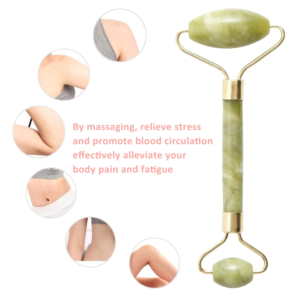 Масло для лица с двойными насадками Нефритовый камень подтяжка расслабление