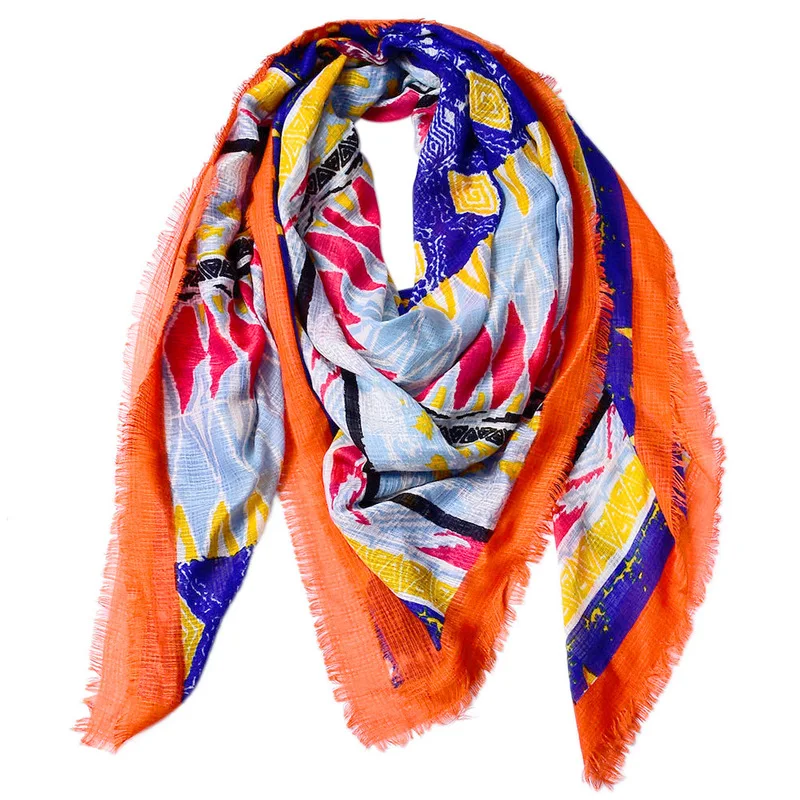 Соединенные Штаты Национальный хлопок и лен Windy большой площади богемный шарф